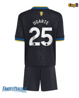 Manchester United Manuel Ugarte #25 Echipament de Fotbal Replică 2025-26 Copii Treilea (+ Șorturi)
